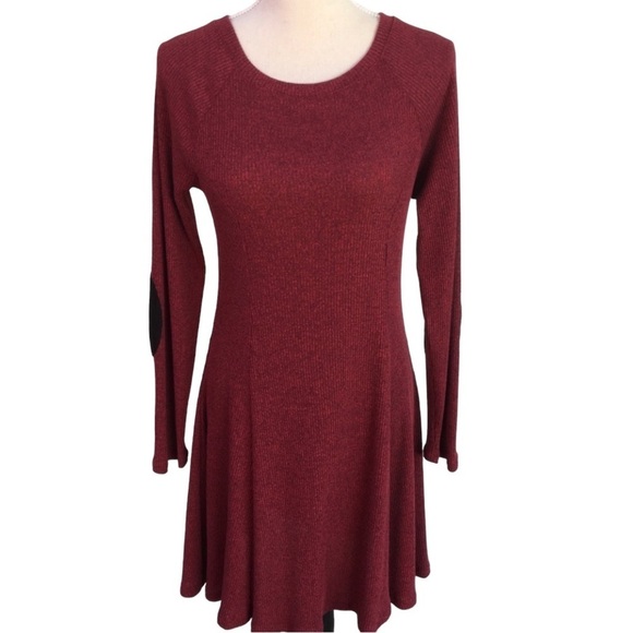 Francesca’s Alya Elbow Patches Thermal Academia Fall Festive Dress - Size L - Picture 2 of 8
